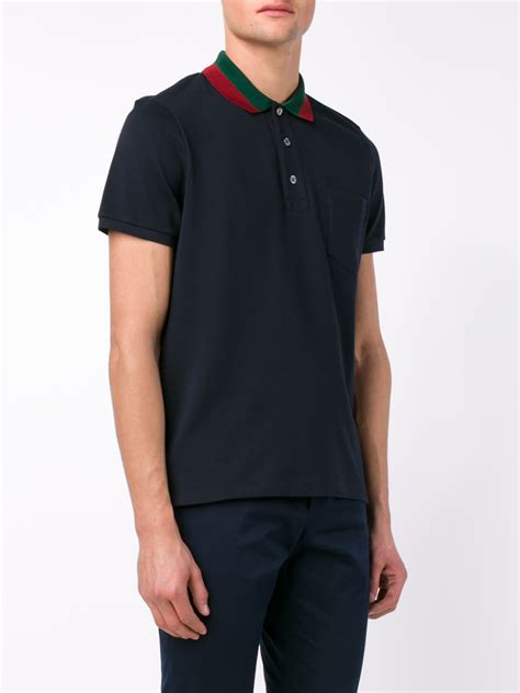 gucci mens polo shirt sale|gucci navy striped polo shirt.